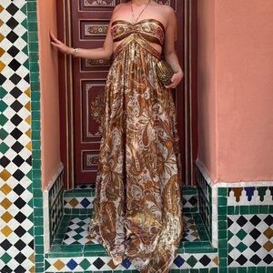 Retrofete kimmy dress terracotta paisley